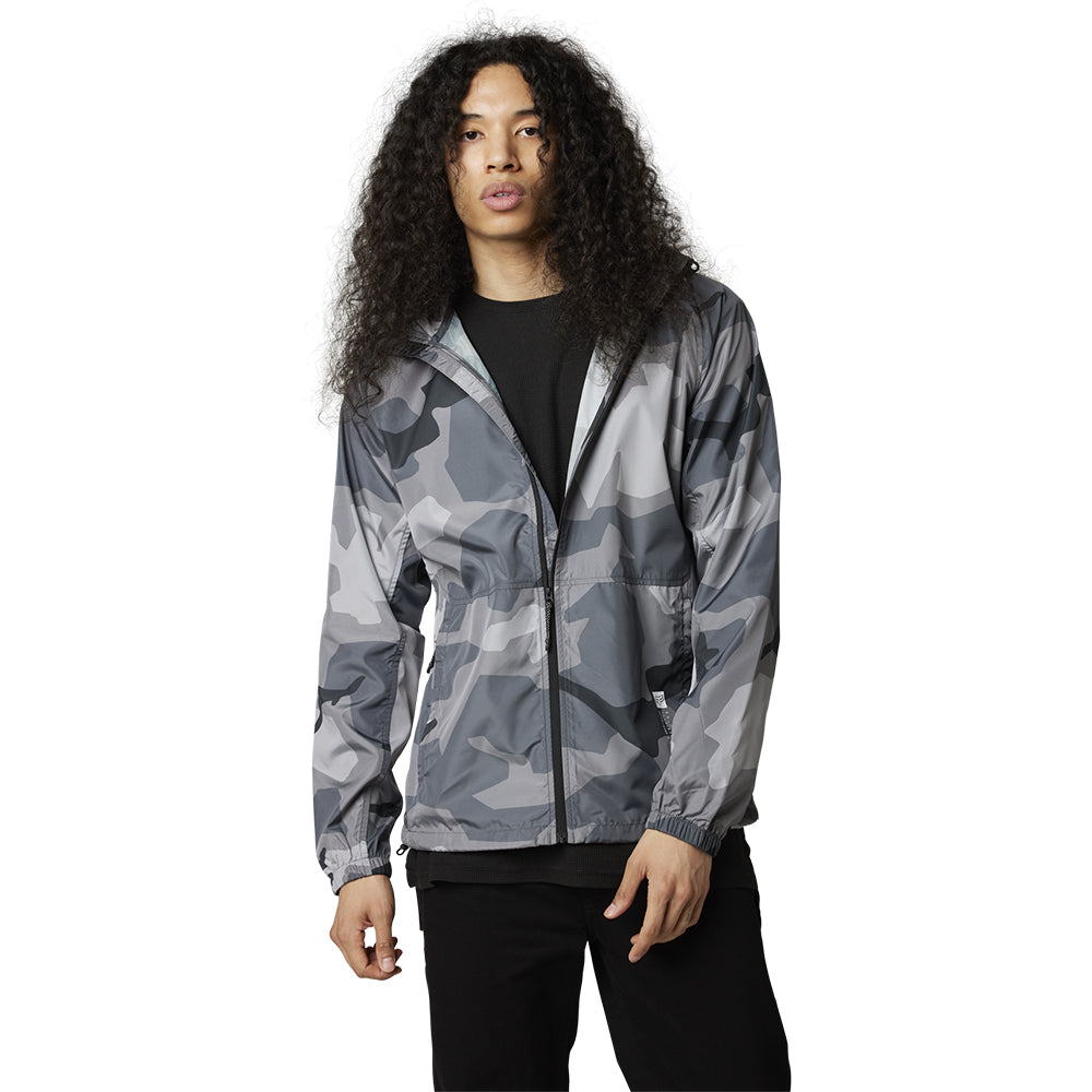 FOX GEOLOGY CAMO WINDBREAKER JACKET BLACK CAMO Holeshot Motorcycles