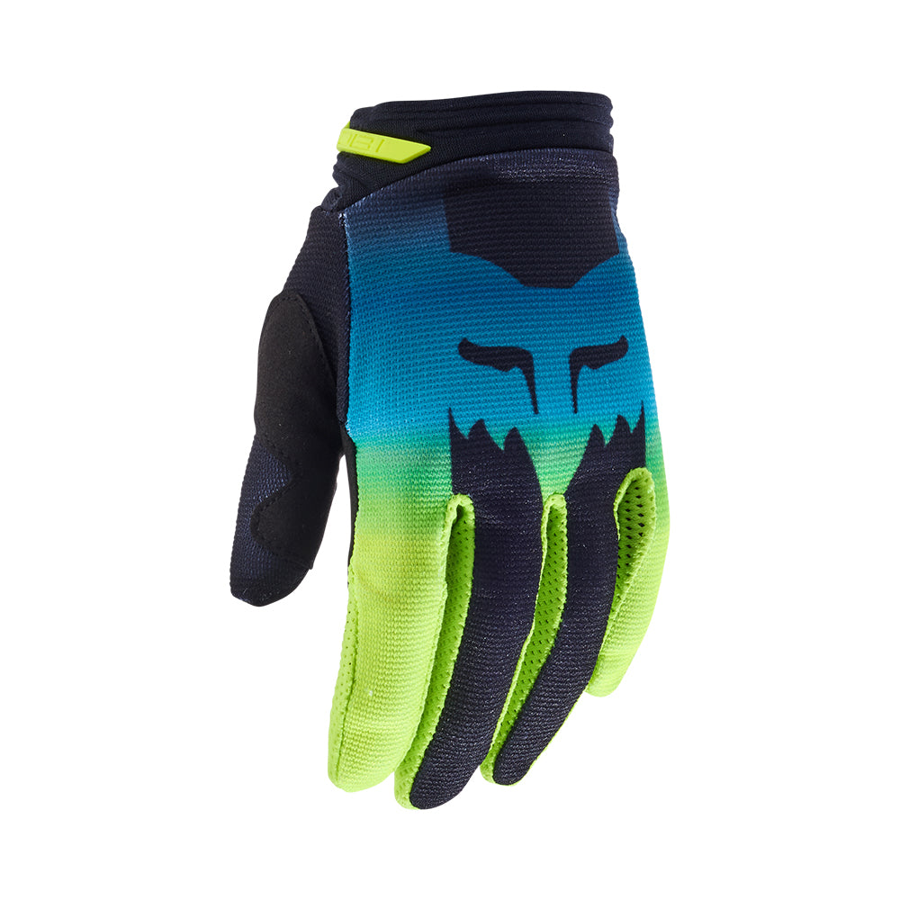 FOX WOMENS 180 FLORA GLOVES BLACK YELLOW Holeshot Motorcycles