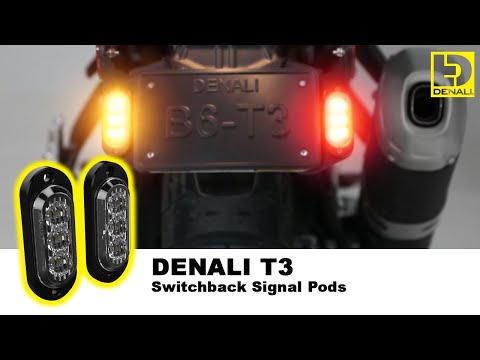 Denali T3 Rear Turn Signal / Brake Light Pods Red/Amber - Pair